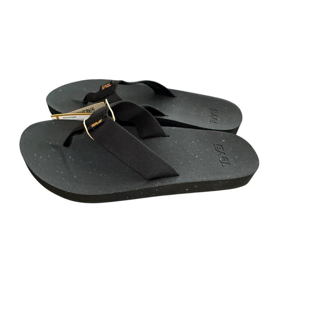 NWT Teva Women's Black Reflip Slip On Flip Flop Size 8 - Picture 6 of 9